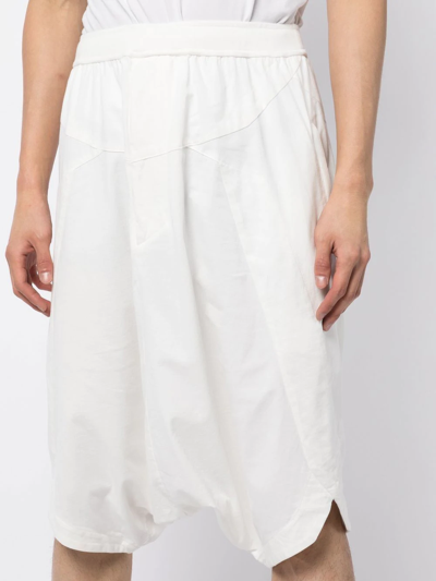 Shop Julius Cropped Cotton-jersey Trousers In Weiss