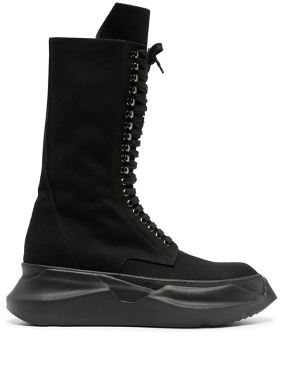 Shop Rick Owens Drkshdw Army Abstract Combat Boots In Schwarz