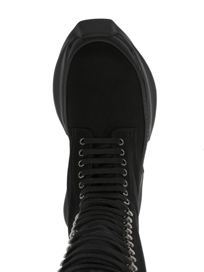 Shop Rick Owens Drkshdw Army Abstract Combat Boots In Schwarz