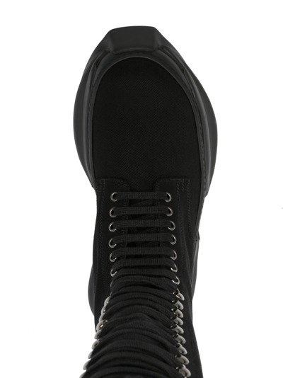 Rick Owens Drkshdw Black Army Abstract Twill Boots In Schwarz