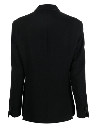 Shop Maurizio Miri Double-breasted Wool Blazer In Schwarz