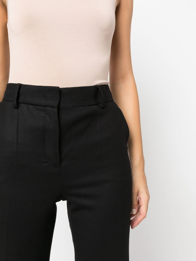 Shop Alberta Ferretti Tailored Straight-leg Trousers In Schwarz