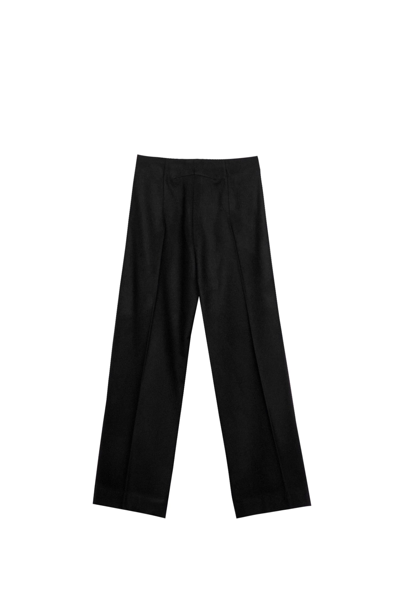 Shop Patou Ionic Wool And Cashmere Pants In Black