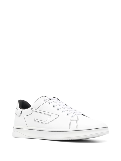 Shop Diesel Athene Low-top Sneakers In 白色