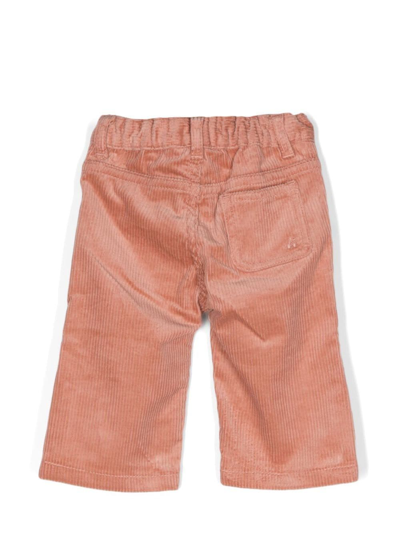 Shop Bonpoint Wide-leg Corduroy Trousers In 粉色