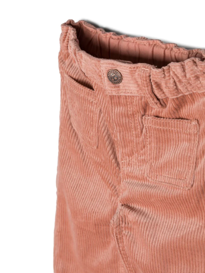 Shop Bonpoint Wide-leg Corduroy Trousers In 粉色