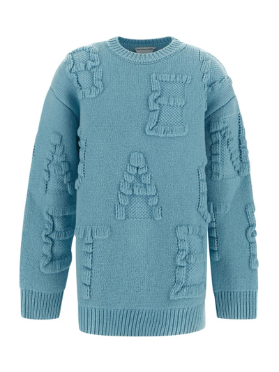 Shop Bottega Veneta Alphabet Sweater In Blue