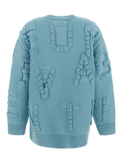 Shop Bottega Veneta Alphabet Sweater In Blue
