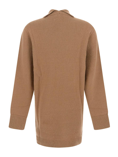 Shop Laneus Knit Dress In Brown