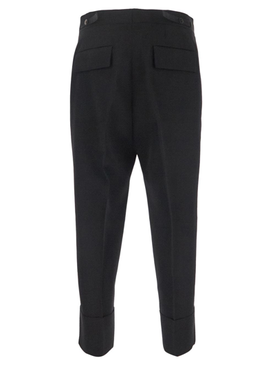 Shop Sapio Gabardine Trousers In Black