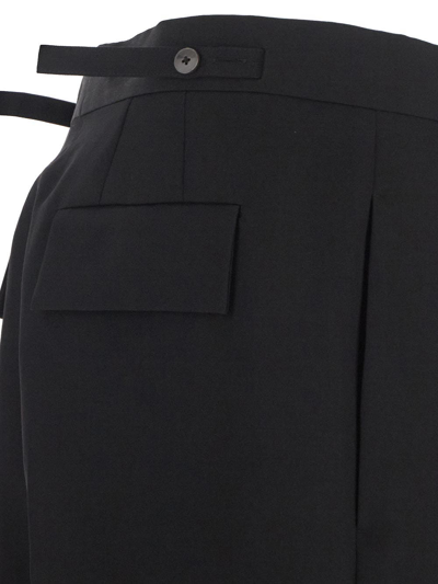 Shop Sapio Gabardine Trousers In Black