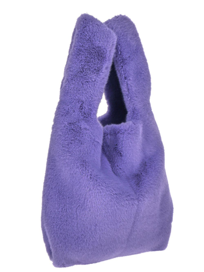 Shop Stand Studio Market Fur Bag In Purple