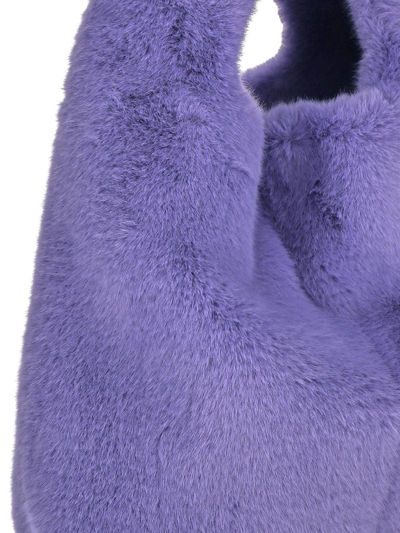Shop Stand Studio Market Fur Bag In Purple