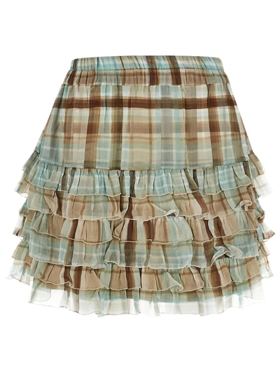 Shop Zamattio Lavanda Mini Skirt In Green