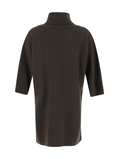 Shop Gentryportofino Knit Dress In Brown