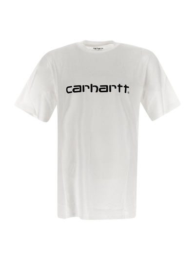 Shop Carhartt Script T-shirt In White