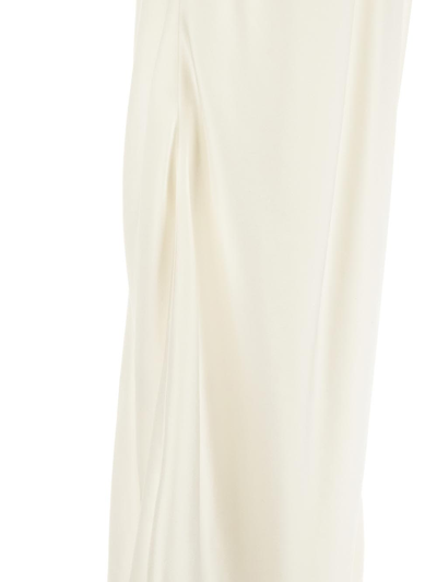 Shop Saint Laurent Long Skirt In Washed Satin In White