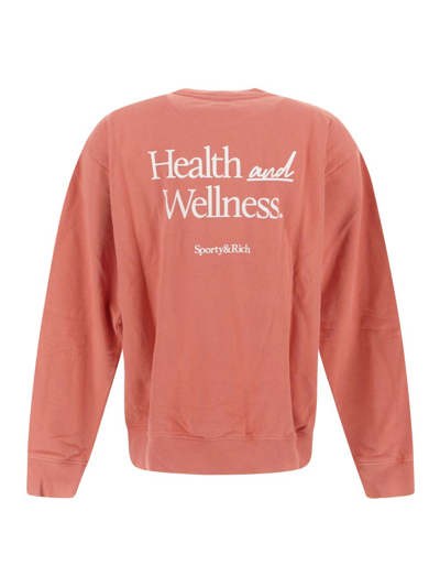 Shop Sporty And Rich Crewneck Sweater In Pink