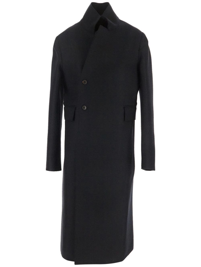 Shop Sapio Long Coat In Black