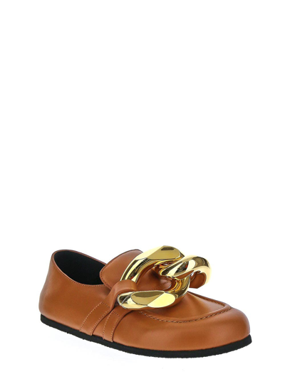 Shop Jw Anderson Chain Loafers In Brown