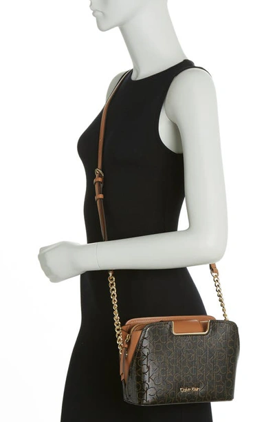 Shop Calvin Klein Finley Crossbody Bag In Brown/ Khaki/ Car