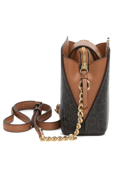 Shop Calvin Klein Finley Crossbody Bag In Brown/ Khaki/ Car