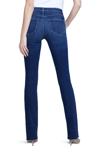 Shop L Agence Ruth High Waist Raw Hem Straight Leg Jeans In Atwood