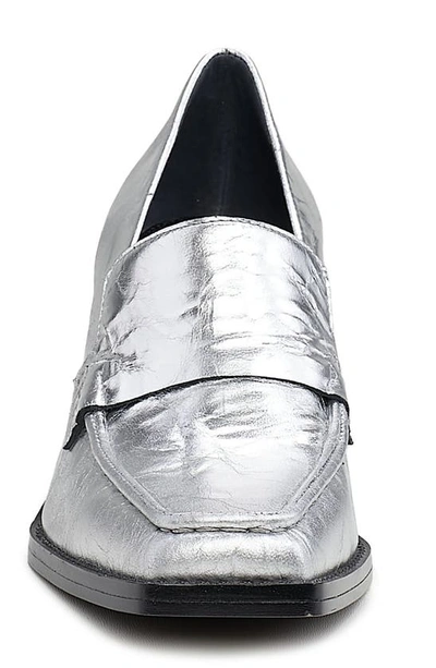 Shop Vince Camuto Segellis Loafer Pump In Silver Foil