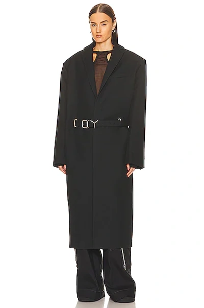 Shop Y/project Y Belt Coat In Black