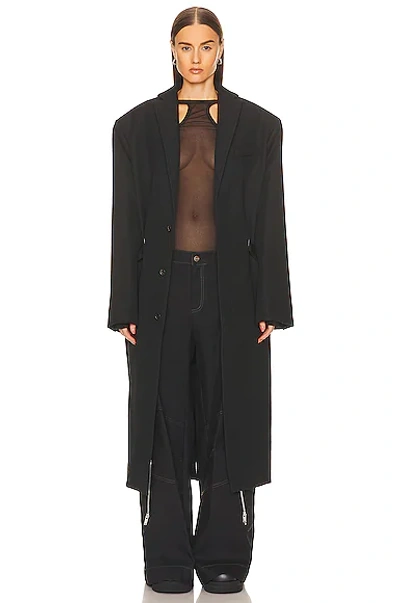 Shop Y/project Y Belt Coat In Black