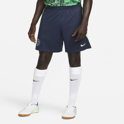 Shop Nike Nigeria Strike  Men's Dri-fit Knit Soccer Shorts In Blue