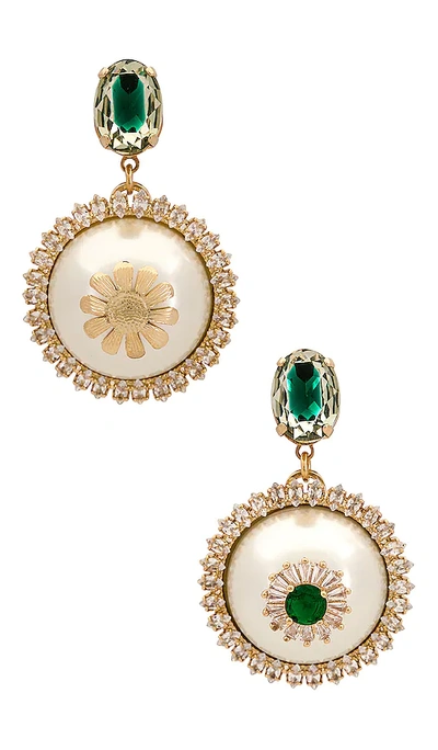 Shop Anton Heunis Double Dome Earrings In Gold