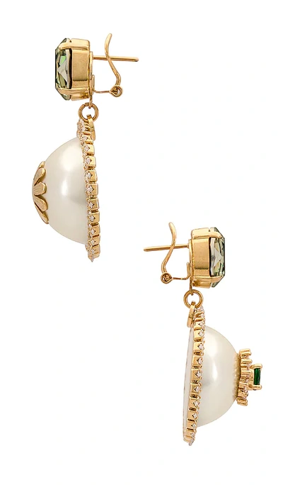 Shop Anton Heunis Double Dome Earrings In Gold