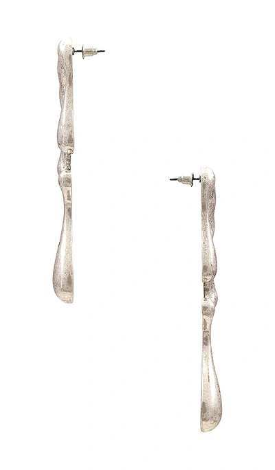 8 Other Reasons X Asos Exclusive Luxe Diamante Earrings In Silver/crystal In Silver