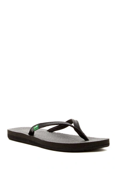 Shop Sanuk Yoga Spree 4 Flip Flop In Black