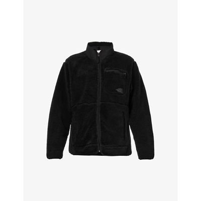 The North Face High-pile Brand-embroidered Funnel-neck Fleece Jacket In  Black | ModeSens