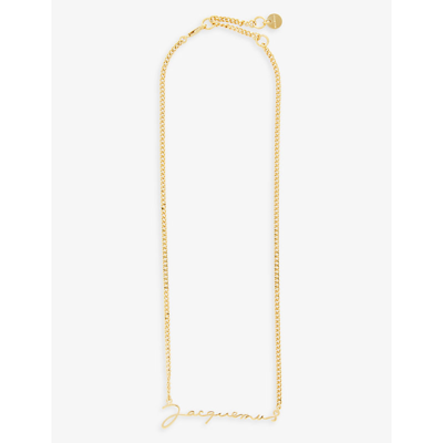 Jacquemus Le Necklace Signature Brass Necklace In Gold