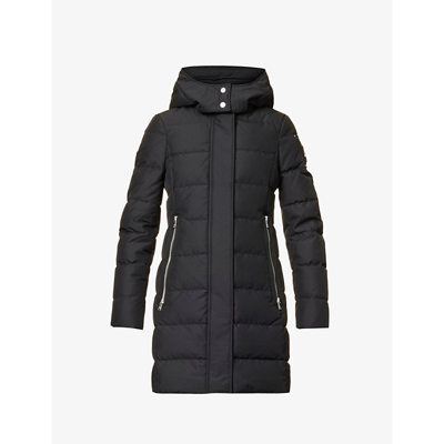Shop Moose Knuckles Berland Quilted Slim-fit Shell-down Jacket In Blk