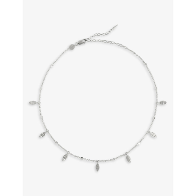 Shop Missoma Women's Silver Leaf Sterling Silver Choker Necklace