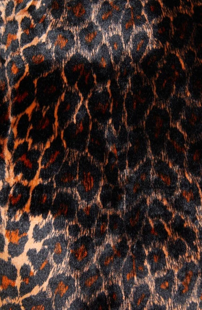 Shop Dries Van Noten Vondi Leopard Print Velvet Jacket In Brown