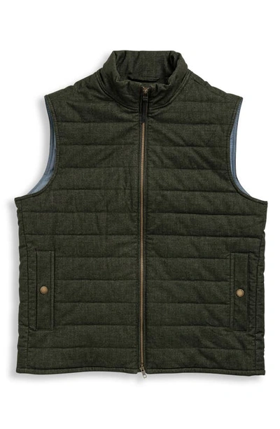 Rodd & Gunn Dunedin Road Stretch Cotton Blend Quilted Vest In Moss