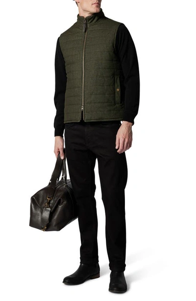 Rodd & Gunn Dunedin Road Stretch Cotton Blend Quilted Vest In Moss