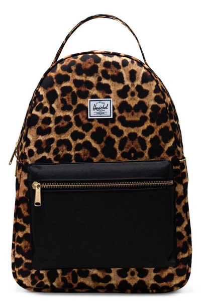 Shop Herschel Supply Co Nova Mid Volume Backpack In Leopard Black