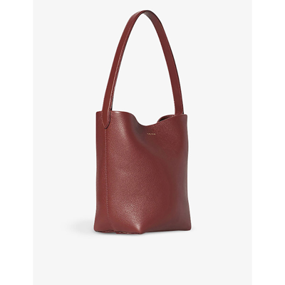 Shop The Row Park Small Leather Tote Bag In Terracotta Shg