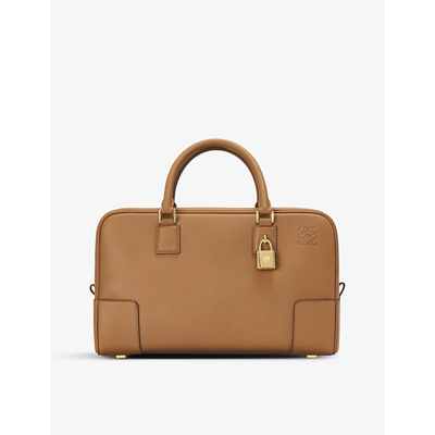 Shop Loewe Amazona 28 Leather Shoulder Bag In Warm Desert