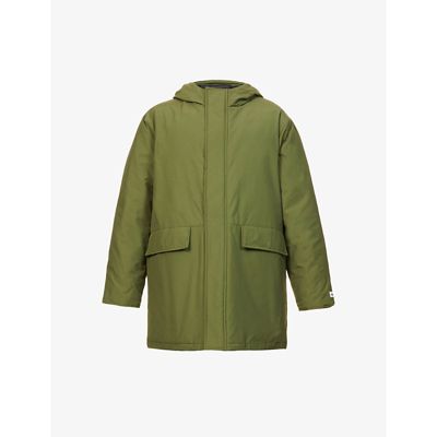 OBEY DOZER QUILTED RELAXED-FIT SHELL HOODED PARKA JACKET 