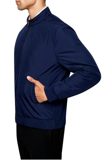 Construct Hybrid Bomber Jacket In Navy