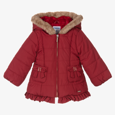 Mayoral Babies' Girls Red Puffer Coat | ModeSens