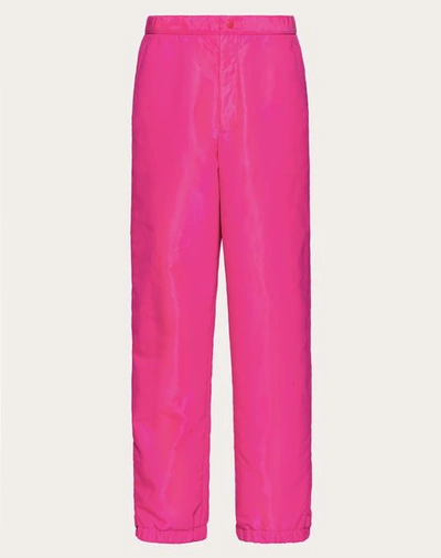 Shop Valentino Nylon Cargo Trousers With Stud Detail In Pink Pp