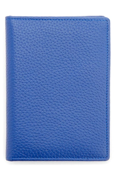 Shop Royce New York Personalized Leather Vaccine Card Holder In Blue Deboss